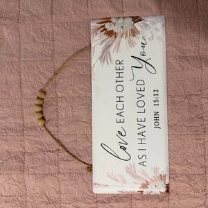 Inspirational Wall Decor with Floral Design